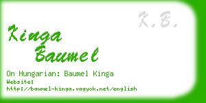 kinga baumel business card